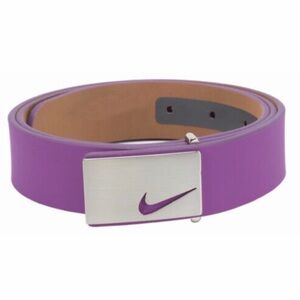 NIKE GOLF WOMEN'S BELT SLEEK MODERN PLAQUE PURPLE BELT with Silver Buckle SIZE M